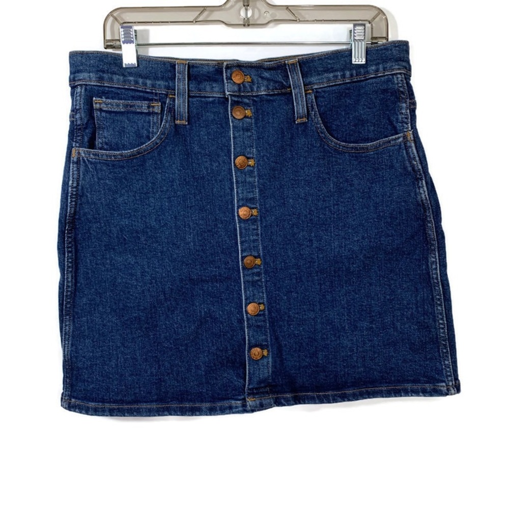 Madewell Button Front Mini Jean Skirt NWOT